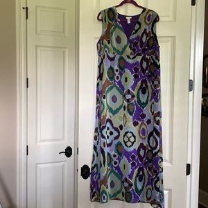 Chico’s Crinkle Chiffon Maxi Dress